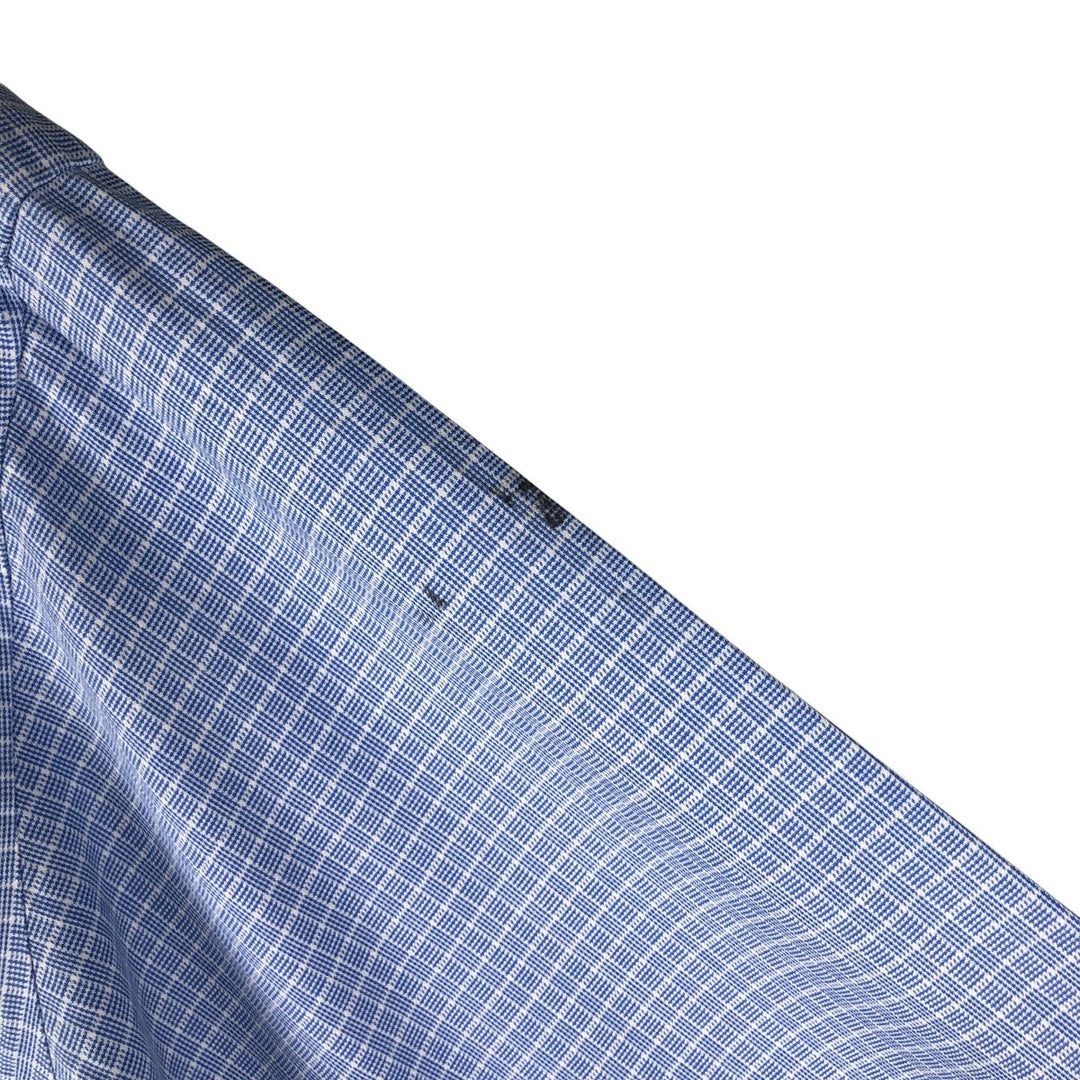 Ralph Lauren YARMOUTH Long Sleeve Button-Down Check Shirt, Men's Size M cotton Blue type light blue Vintage Second Hand