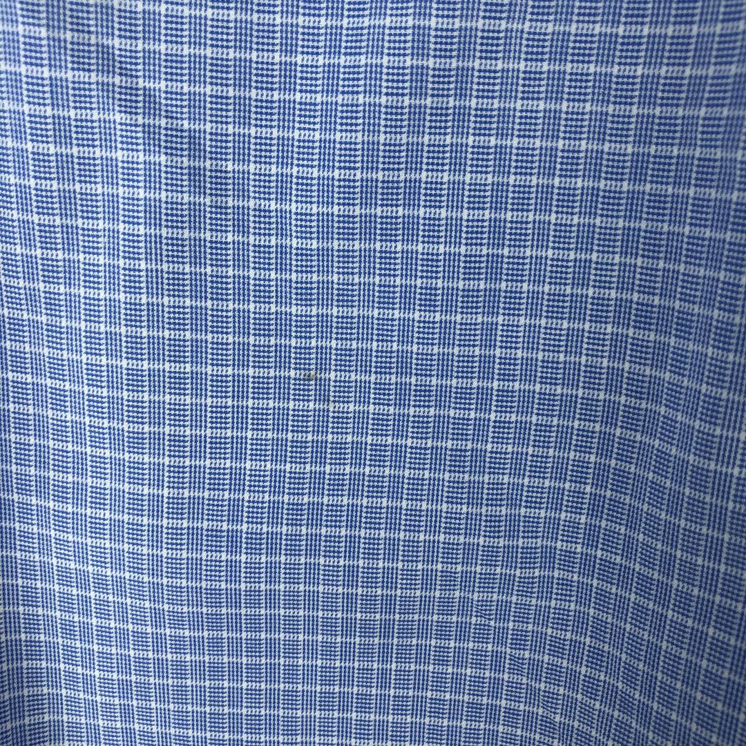 Ralph Lauren YARMOUTH Long Sleeve Button-Down Check Shirt, Men's Size M cotton Blue type light blue Vintage Second Hand