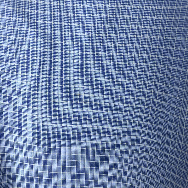 Ralph Lauren YARMOUTH Long Sleeve Button-Down Check Shirt, Men's Size M cotton Blue type light blue Vintage Second Hand