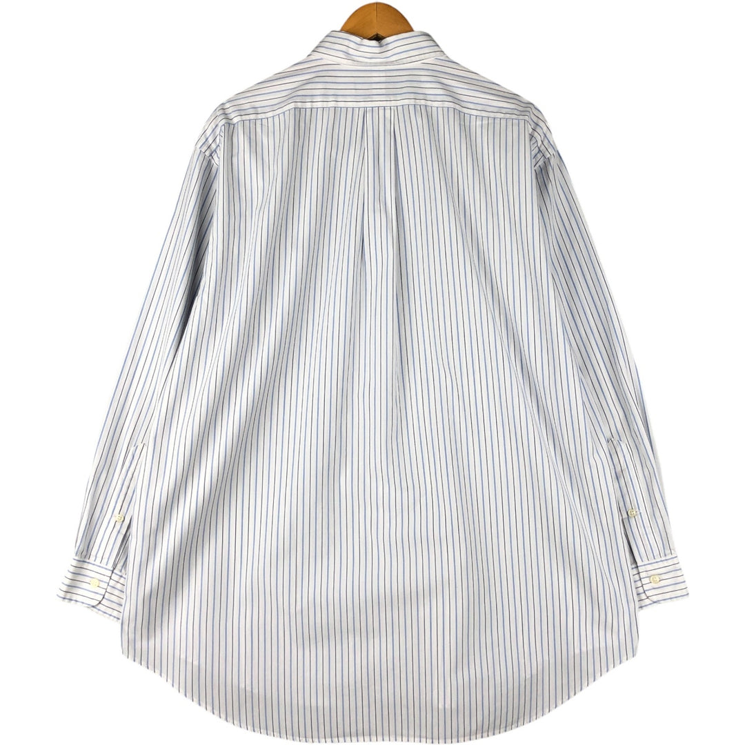 Ralph Lauren YARMOUTH Long Sleeve Button-Down Striped Shirt, Men's XL cotton white type Vintage Second Hand