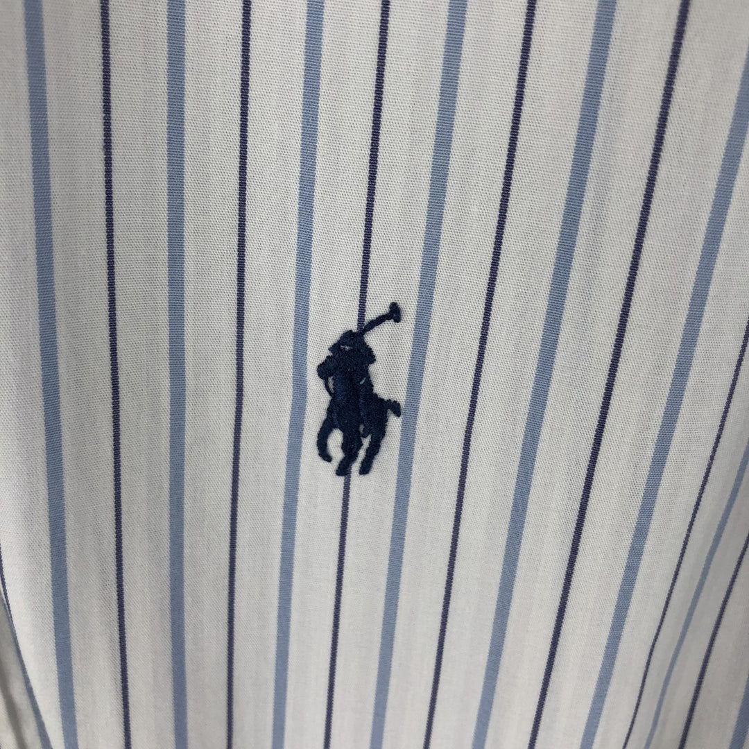 Ralph Lauren YARMOUTH Long Sleeve Button-Down Striped Shirt, Men's XL cotton white type Vintage Second Hand
