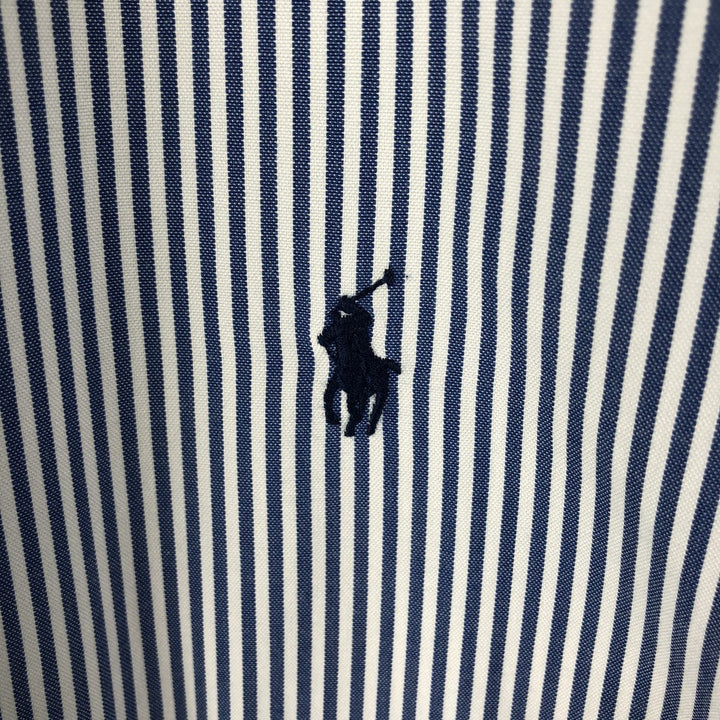 Ralph Lauren long sleeve button down striped shirt, men's XL size cotton blue type Vintage Second Hand