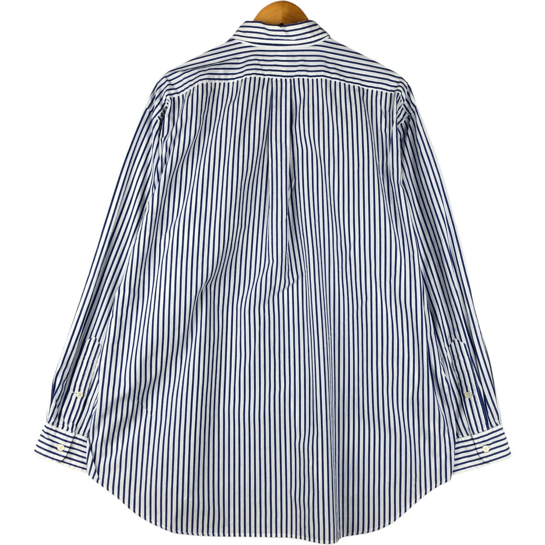 Ralph Lauren Golf Tilden Stripe Pattern Long Sleeve Button-Down Shirt, Men's Size XL cotton white type Vintage Second Hand