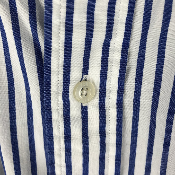 Ralph Lauren Golf Tilden Stripe Pattern Long Sleeve Button-Down Shirt, Men's Size XL cotton white type Vintage Second Hand