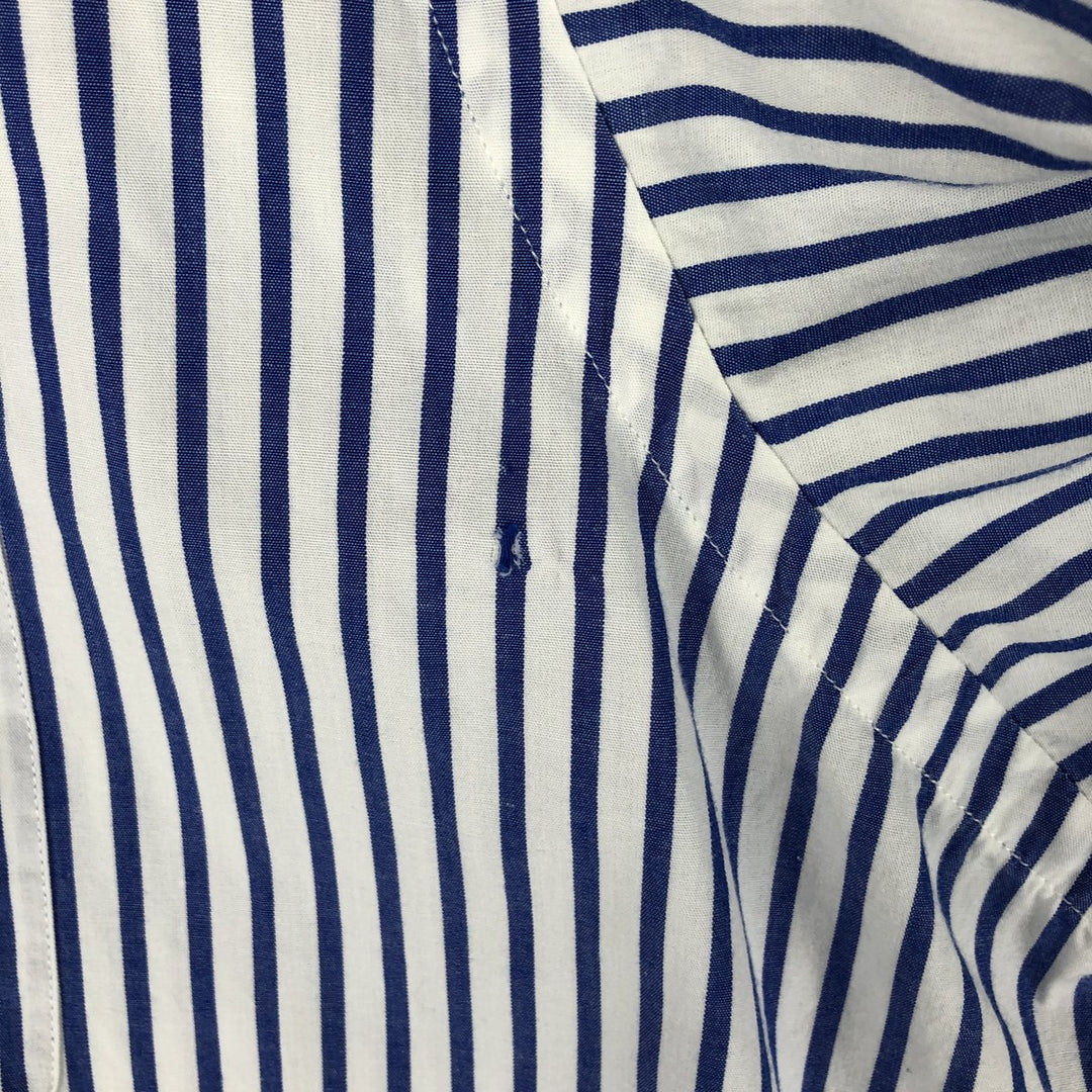 Ralph Lauren Golf Tilden Stripe Pattern Long Sleeve Button-Down Shirt, Men's Size XL cotton white type Vintage Second Hand