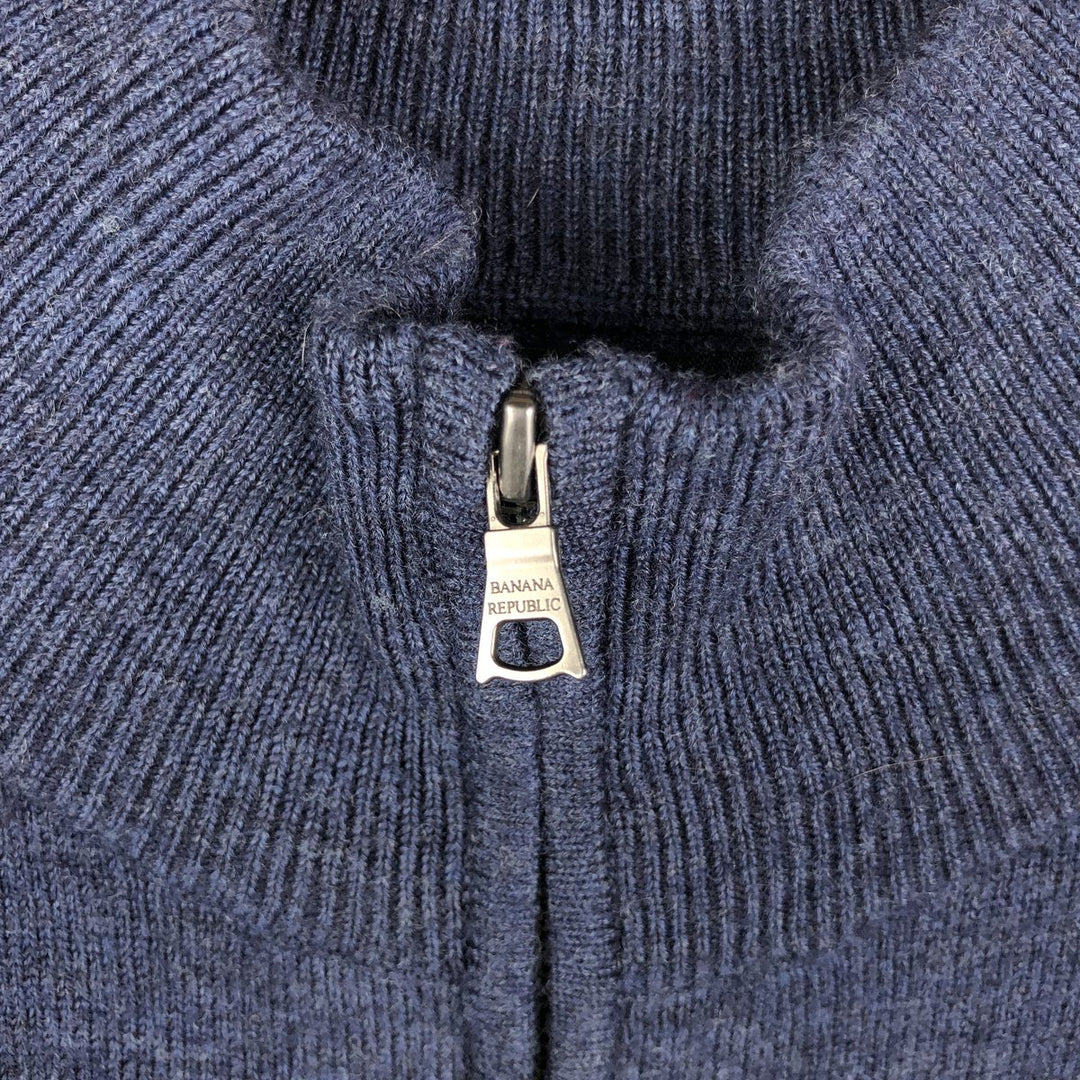 2000'S Banana Republic Merino Driver's Knit Sweater, Men's Size L Merino wool navy blue type Vintage Second Hand