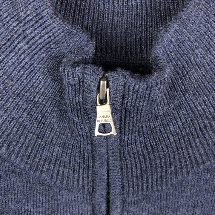 2000'S Banana Republic Merino Driver's Knit Sweater, Men's Size L Merino wool navy blue type Vintage Second Hand