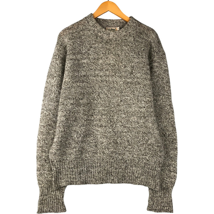 Vintage 1980'S LLBean wool knit sweater, men's size XL unclear ivory Vintage Second Hand