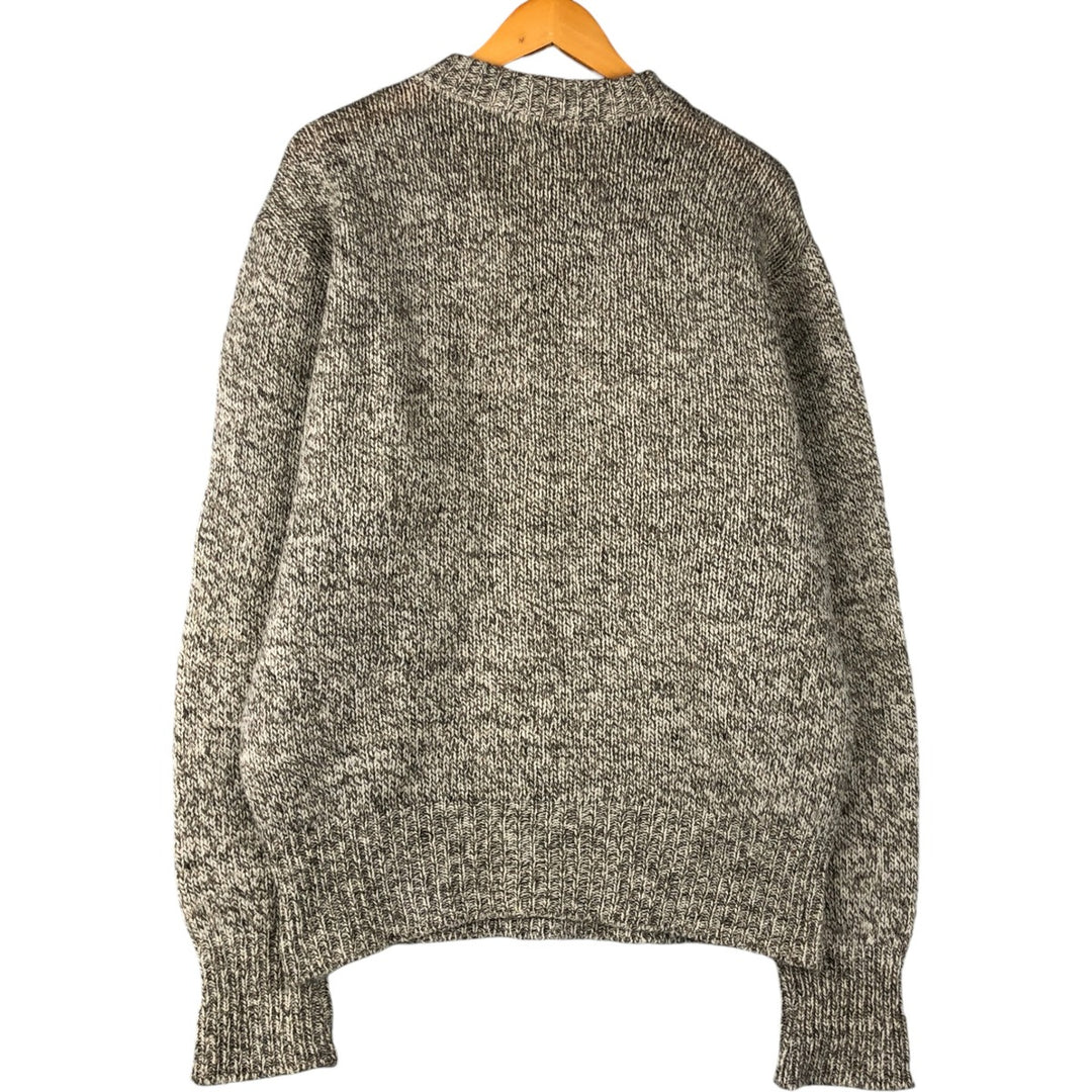 Vintage 1980'S LLBean wool knit sweater, men's size XL unclear ivory Vintage Second Hand