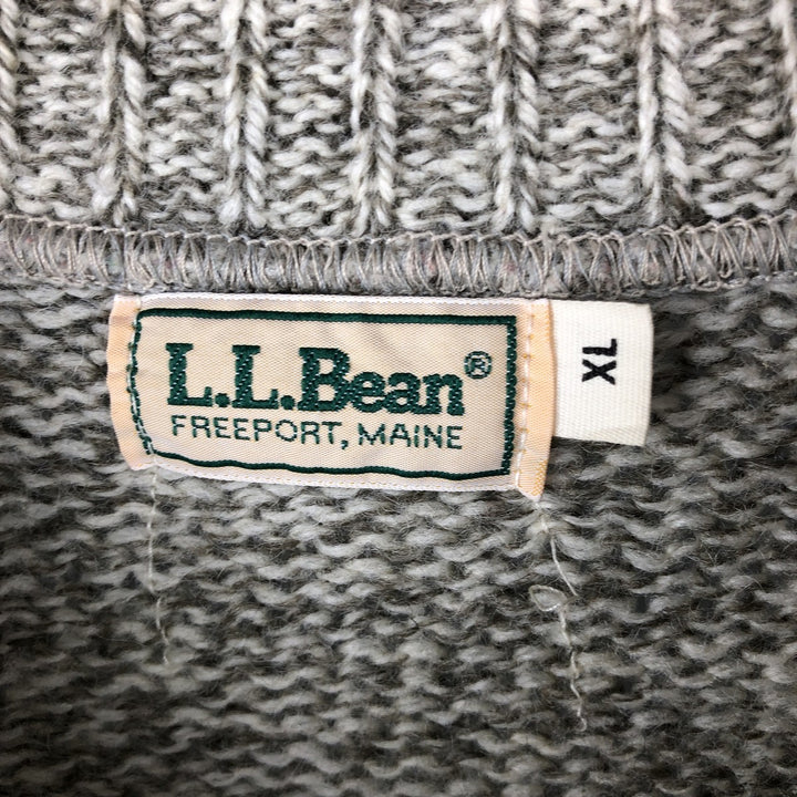 Vintage 1980'S LLBean wool knit sweater, men's size XL unclear ivory Vintage Second Hand
