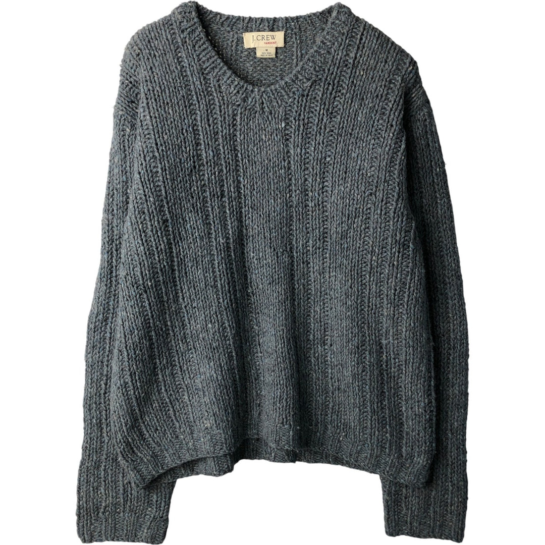 J.Crew V-neck wool knit sweater, men's size M wool Blue type light blue Vintage Second Hand