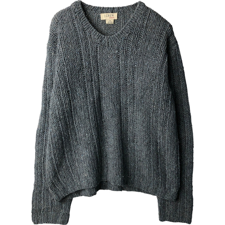 J.Crew V-neck wool knit sweater, men's size M wool Blue type light blue Vintage Second Hand