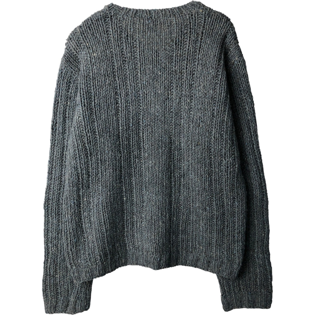 J.Crew V-neck wool knit sweater, men's size M wool Blue type light blue Vintage Second Hand