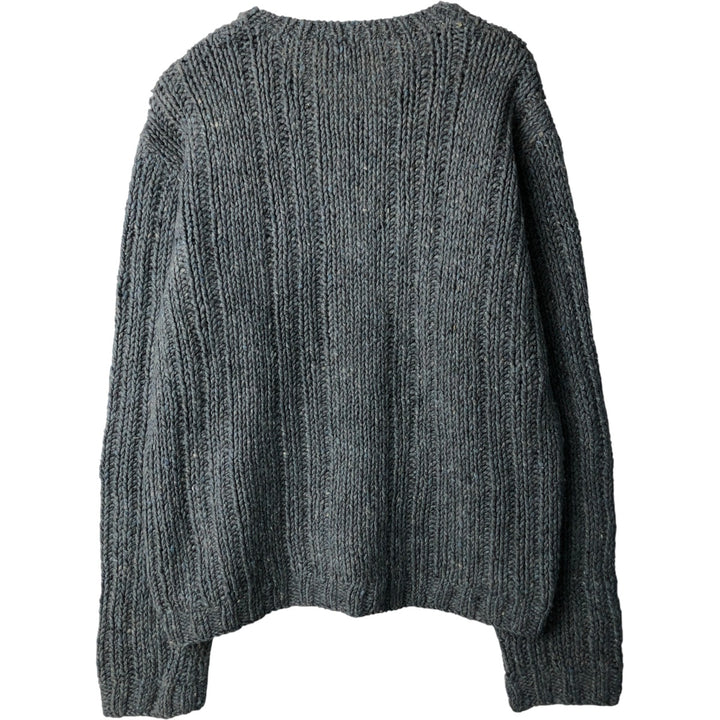 J.Crew V-neck wool knit sweater, men's size M wool Blue type light blue Vintage Second Hand
