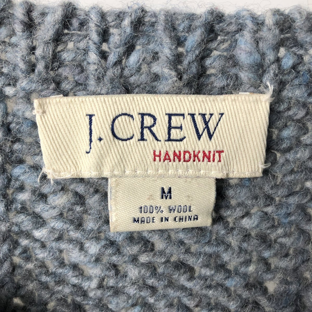 J.Crew V-neck wool knit sweater, men's size M wool Blue type light blue Vintage Second Hand