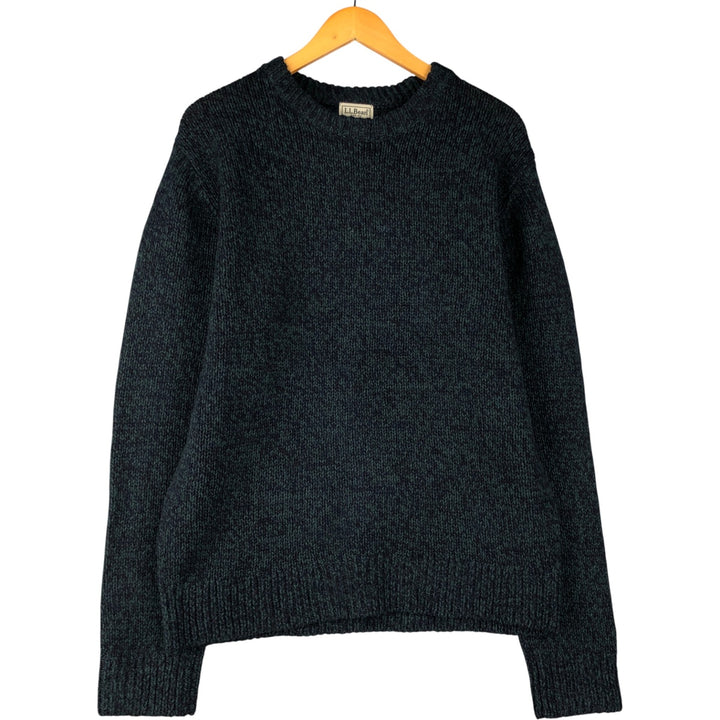 LLBean Vintage Wool Knit Sweater, Men's Size Medium wool dark green Vintage Second Hand