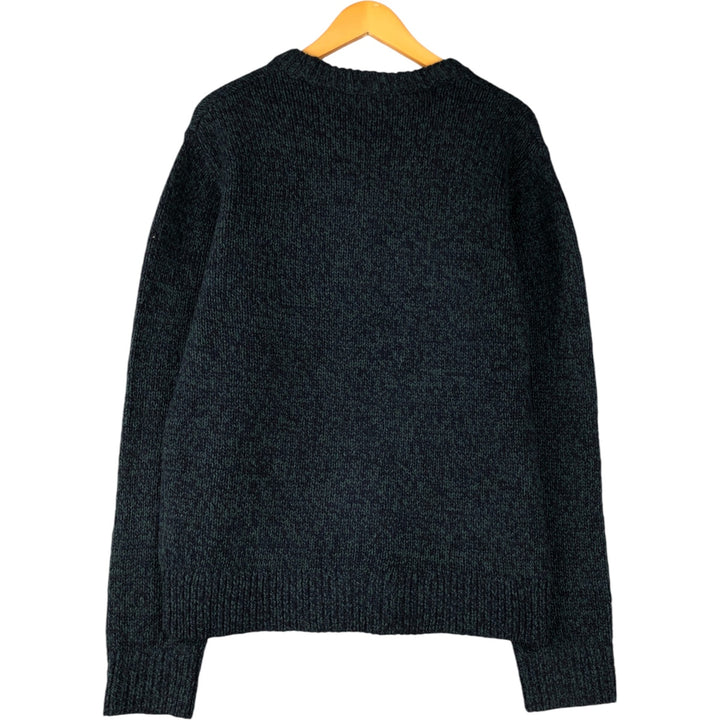 LLBean Vintage Wool Knit Sweater, Men's Size Medium wool dark green Vintage Second Hand