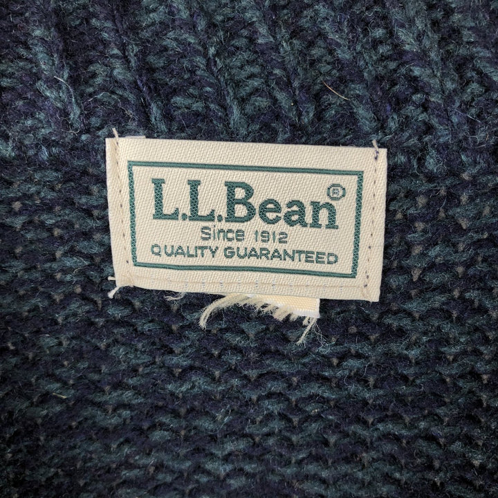 LLBean Vintage Wool Knit Sweater, Men's Size Medium wool dark green Vintage Second Hand