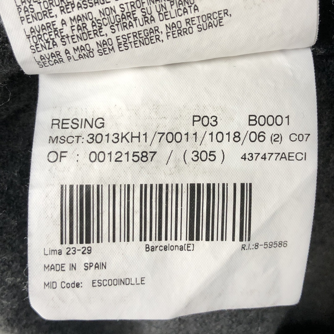 Burberry's V-neck wool knit sweater, made in Spain, men's size XL wool Charcoal Vintage Second Hand