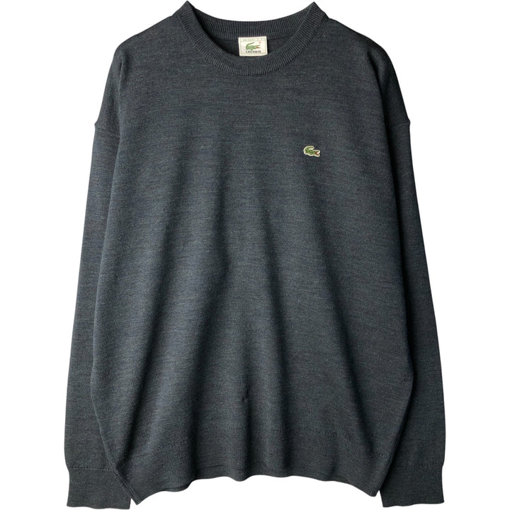 Vintage 1980'S Lacoste wool and acrylic knit sweater, size 7, men's XXL wool Charcoal Vintage Second Hand