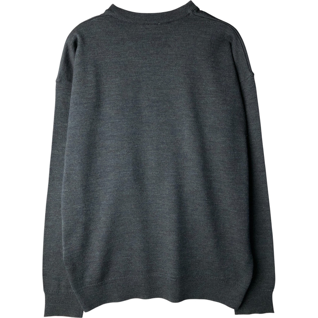 Vintage 1980'S Lacoste wool and acrylic knit sweater, size 7, men's XXL wool Charcoal Vintage Second Hand