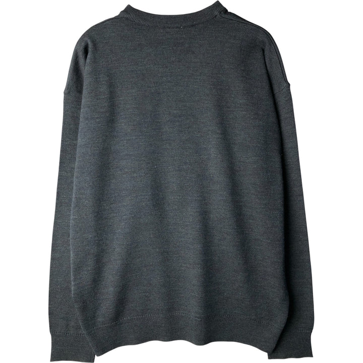 Vintage 1980'S Lacoste wool and acrylic knit sweater, size 7, men's XXL wool Charcoal Vintage Second Hand