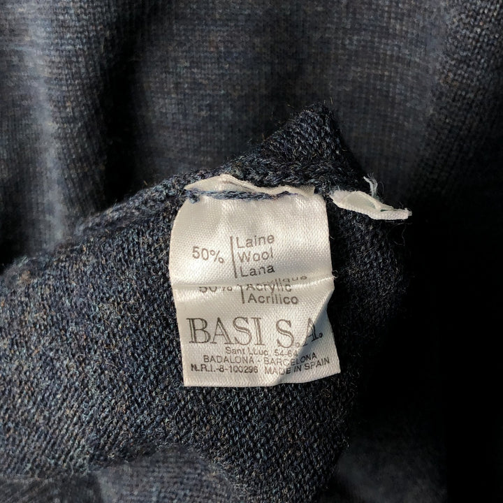 Vintage 1980'S Lacoste wool and acrylic knit sweater, size 7, men's XXL wool Charcoal Vintage Second Hand