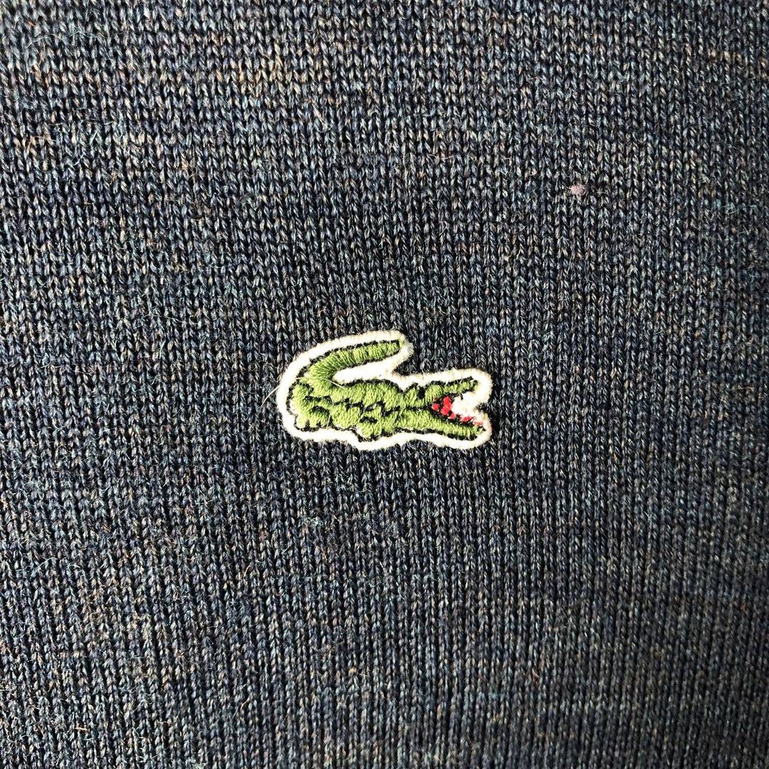 Vintage 1980'S Lacoste wool and acrylic knit sweater, size 7, men's XXL wool Charcoal Vintage Second Hand