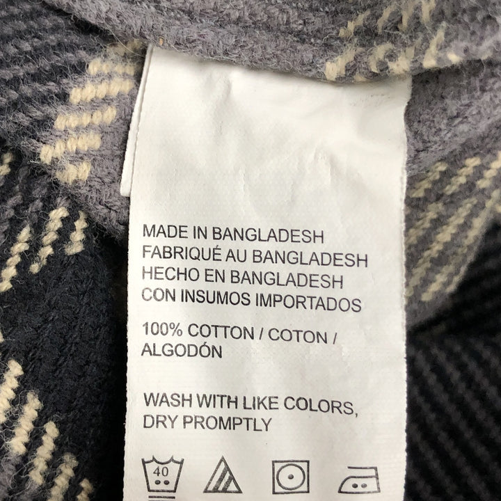 GHBass Long Sleeve Flannel Check Shirt, Men's Size XL cotton black type Vintage Second Hand