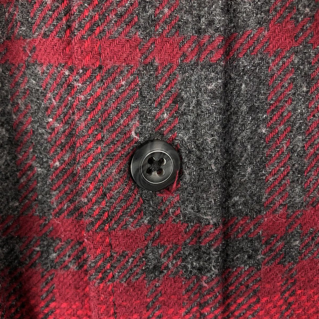 ORVIS Ombre Check Long Sleeve Heavy Flannel Check Shirt, Men's XL cotton wine-red Vintage Second Hand