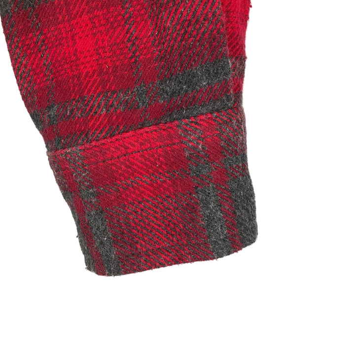 ORVIS Ombre Check Long Sleeve Heavy Flannel Check Shirt, Men's XL cotton wine-red Vintage Second Hand