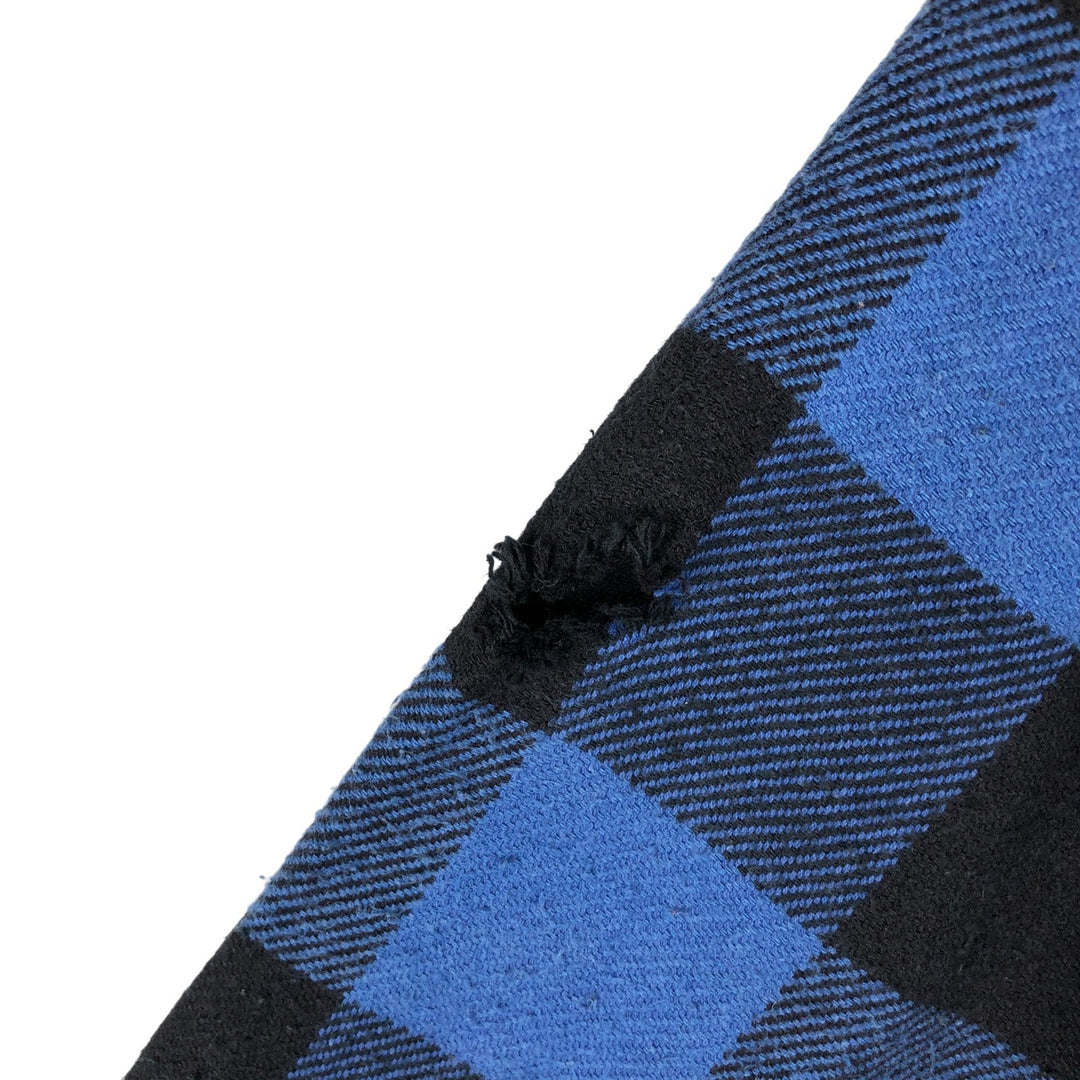 Field and Stream Buffalo Check Long Sleeve Flannel Check Shirt, Men's XL cotton blue type Vintage Second Hand