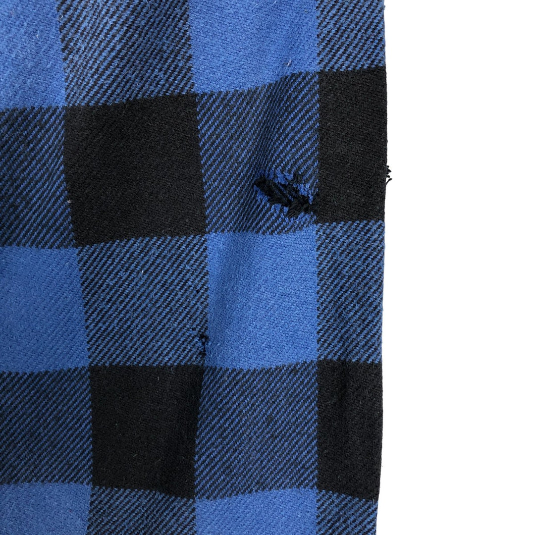 Field and Stream Buffalo Check Long Sleeve Flannel Check Shirt, Men's XL cotton blue type Vintage Second Hand