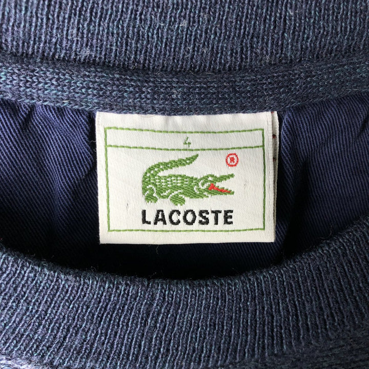 Vintage Lacoste multi-stripe wool knit sweater, size M, men's size M wool navy blue type Vintage Second Hand
