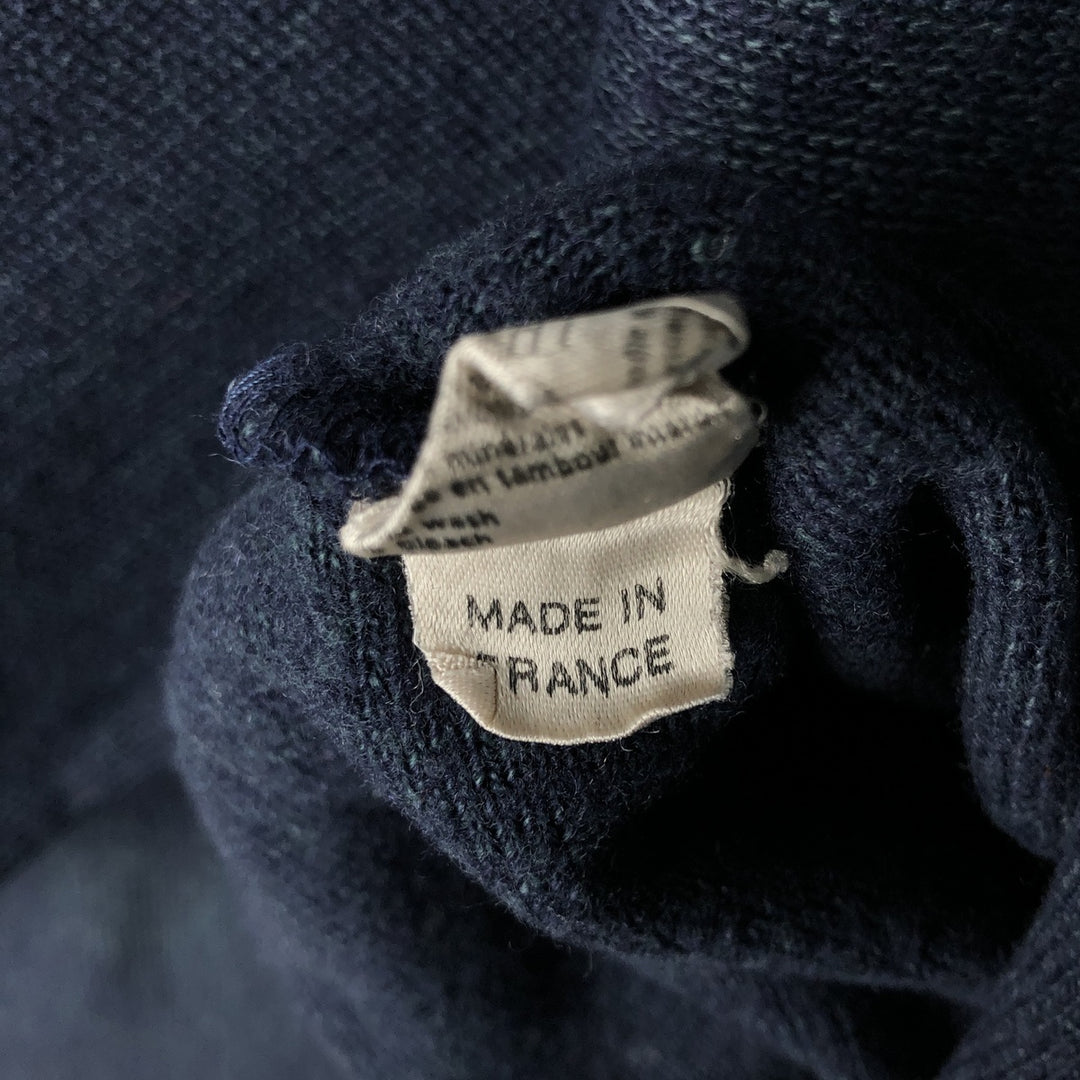 Vintage Lacoste multi-stripe wool knit sweater, size M, men's size M wool navy blue type Vintage Second Hand