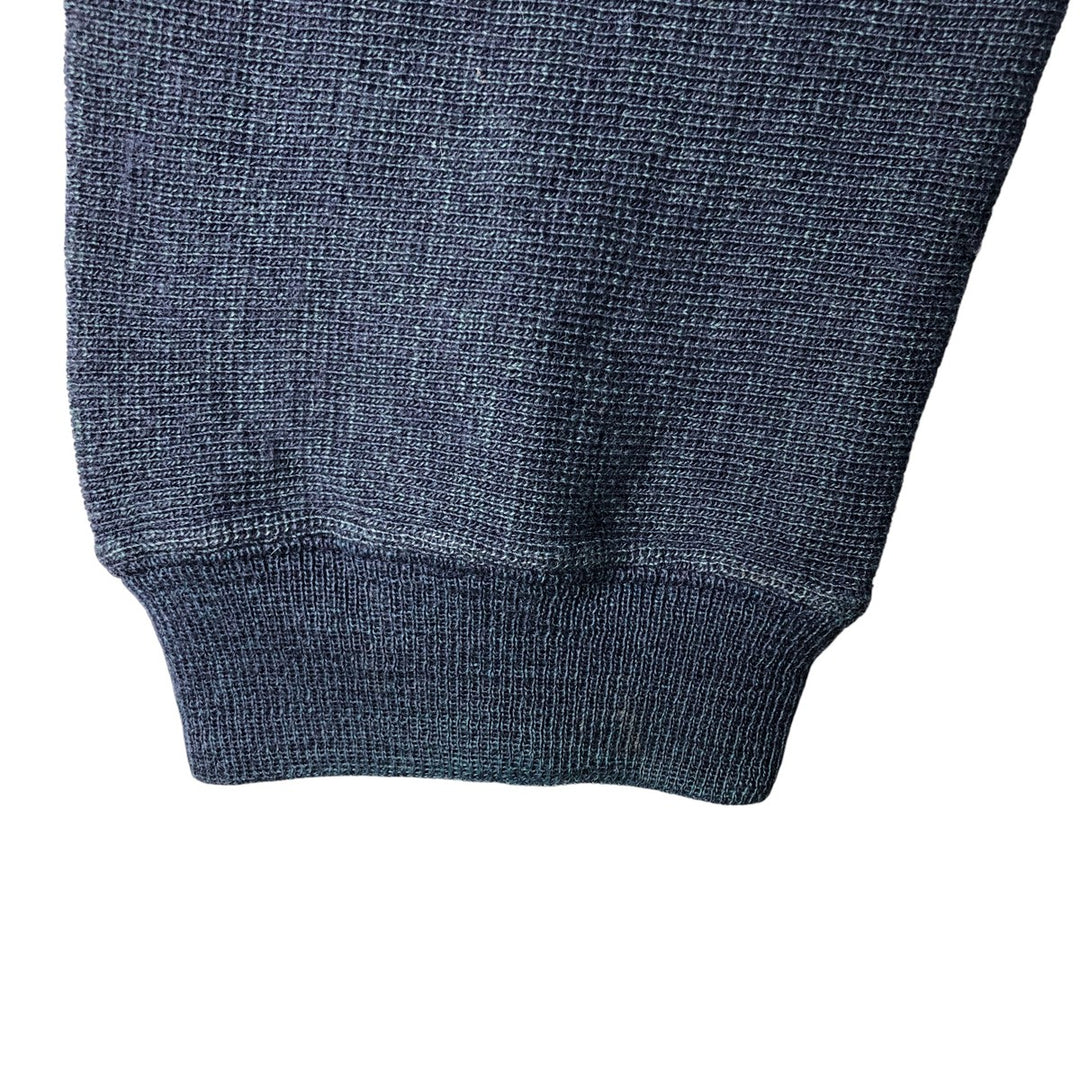 Vintage Lacoste multi-stripe wool knit sweater, size M, men's size M wool navy blue type Vintage Second Hand