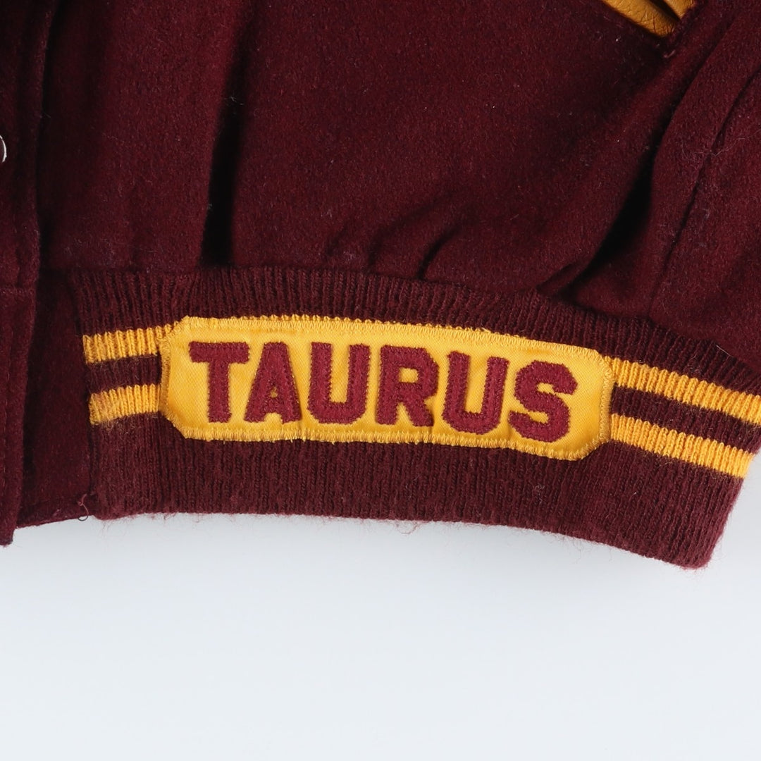 Vintage DeLong wool varsity jacket with a sailor collar and hood from the 1970'S to 1980s, size XL. wool wine-red Vintage Second Hand