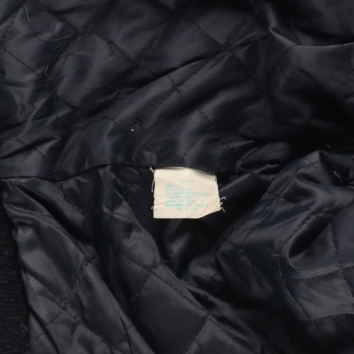 Vintage 70s-80'S DeLong sailor collar wool varsity jacket, women's size M. Recycled wool black type Vintage Second Hand