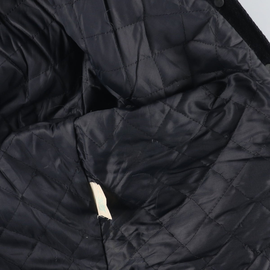 Vintage 70s-80'S DeLong sailor collar wool varsity jacket, women's size M. Recycled wool black type Vintage Second Hand