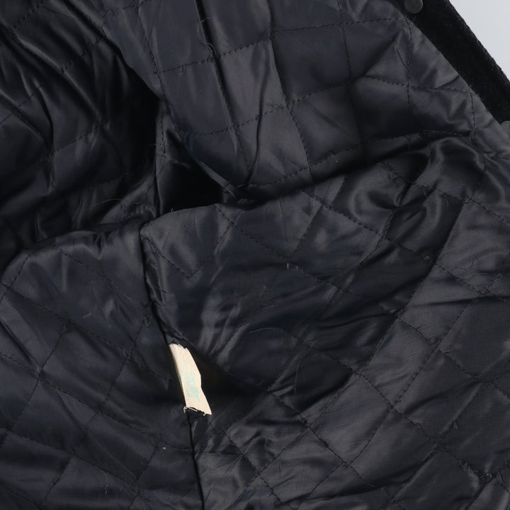 Vintage 70s-80'S DeLong sailor collar wool varsity jacket, women's size M. Recycled wool black type Vintage Second Hand