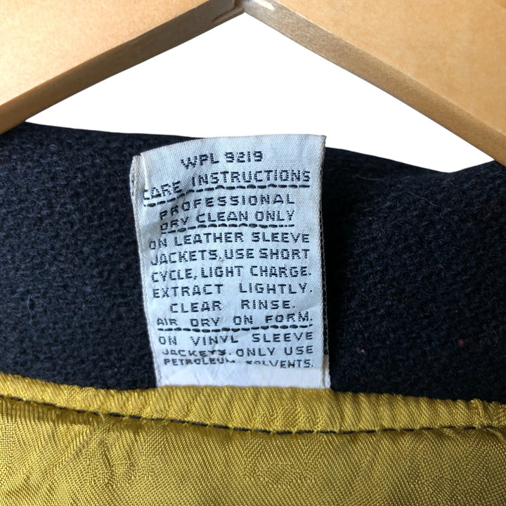 Vintage 1970'S KAYE BROS sailor collar wool varsity jacket, size L, women's. unclear black type Vintage Second Hand