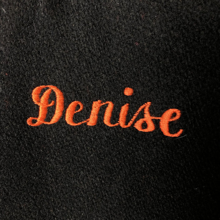 Vintage 1970'S KAYE BROS sailor collar wool varsity jacket, size L, women's. unclear black type Vintage Second Hand