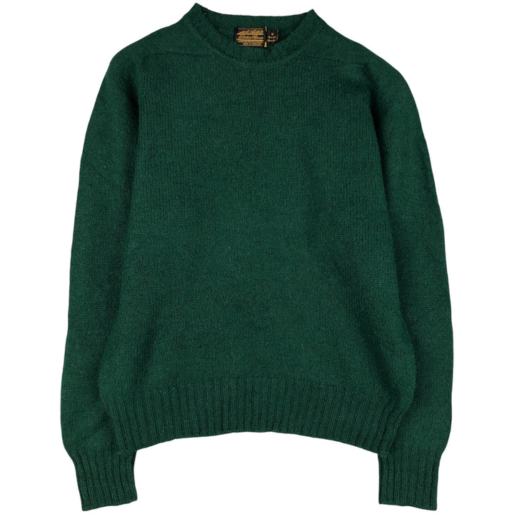Vintage 80s-90'S Eddie Bauer wool knit sweater with black tag, size M, men's wool Green type dark green Vintage Second Hand