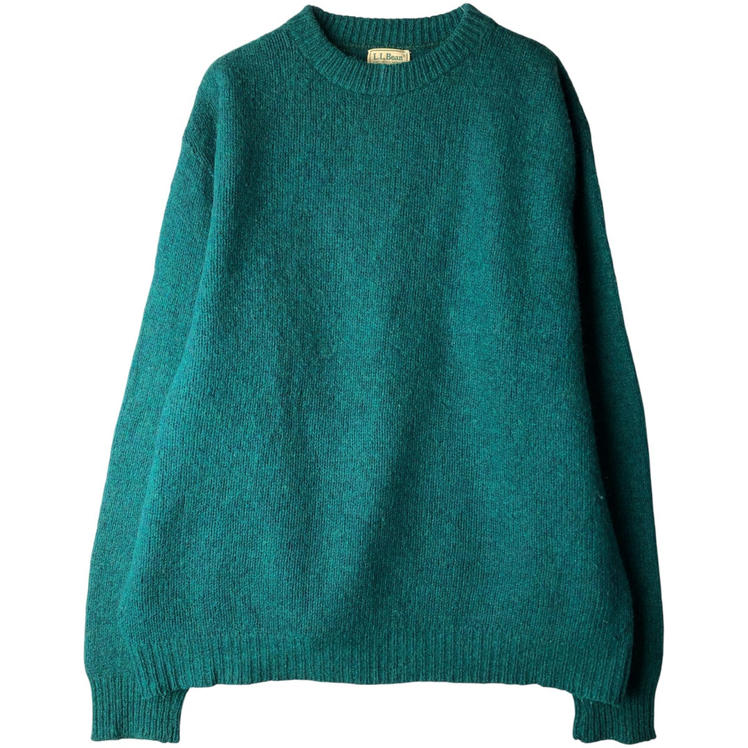Vintage 70s-80'S LLBean wool knit sweater, men's size XL unclear green type Vintage Second Hand