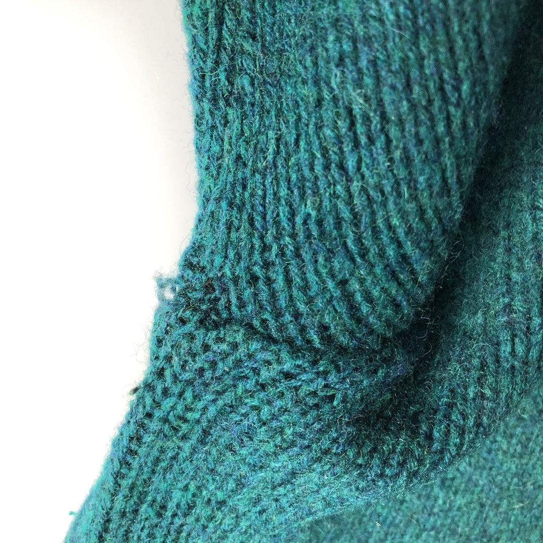 Vintage 70s-80'S LLBean wool knit sweater, men's size XL unclear green type Vintage Second Hand