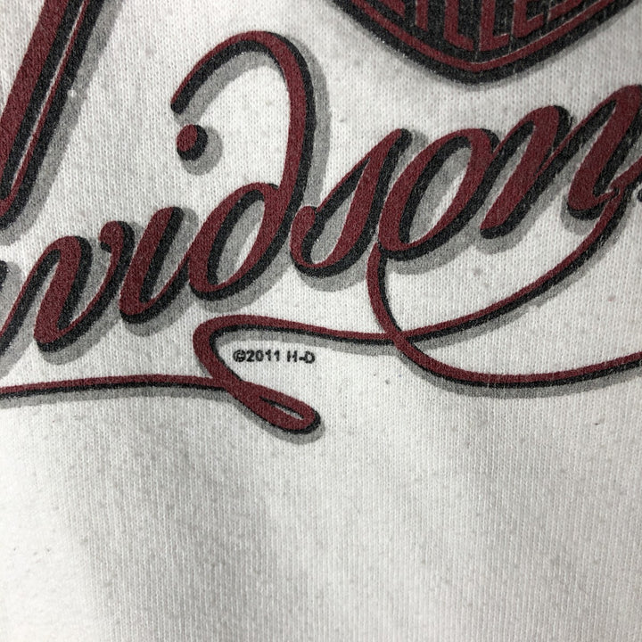 Harley-Davidson Printed Sweatshirt, Women's Size Medium cotton white type Vintage Second Hand