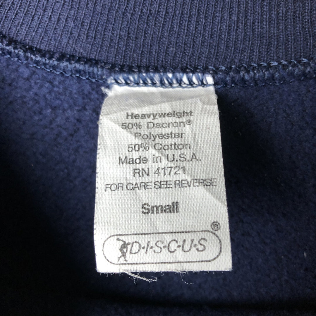 Vintage Discus Tiger Print Sweatshirt, Made in USA, Women's Size Small polyester navy blue type Vintage Second Hand