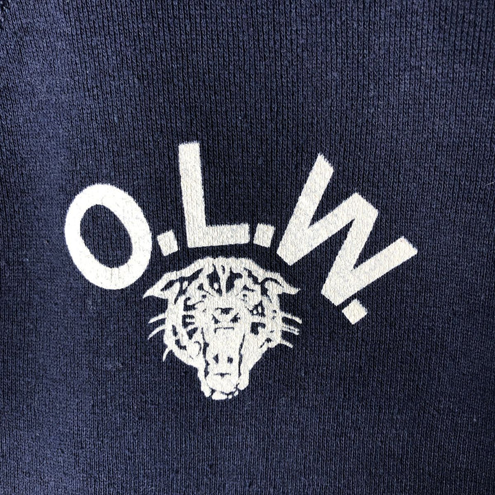 Vintage Discus Tiger Print Sweatshirt, Made in USA, Women's Size Small polyester navy blue type Vintage Second Hand