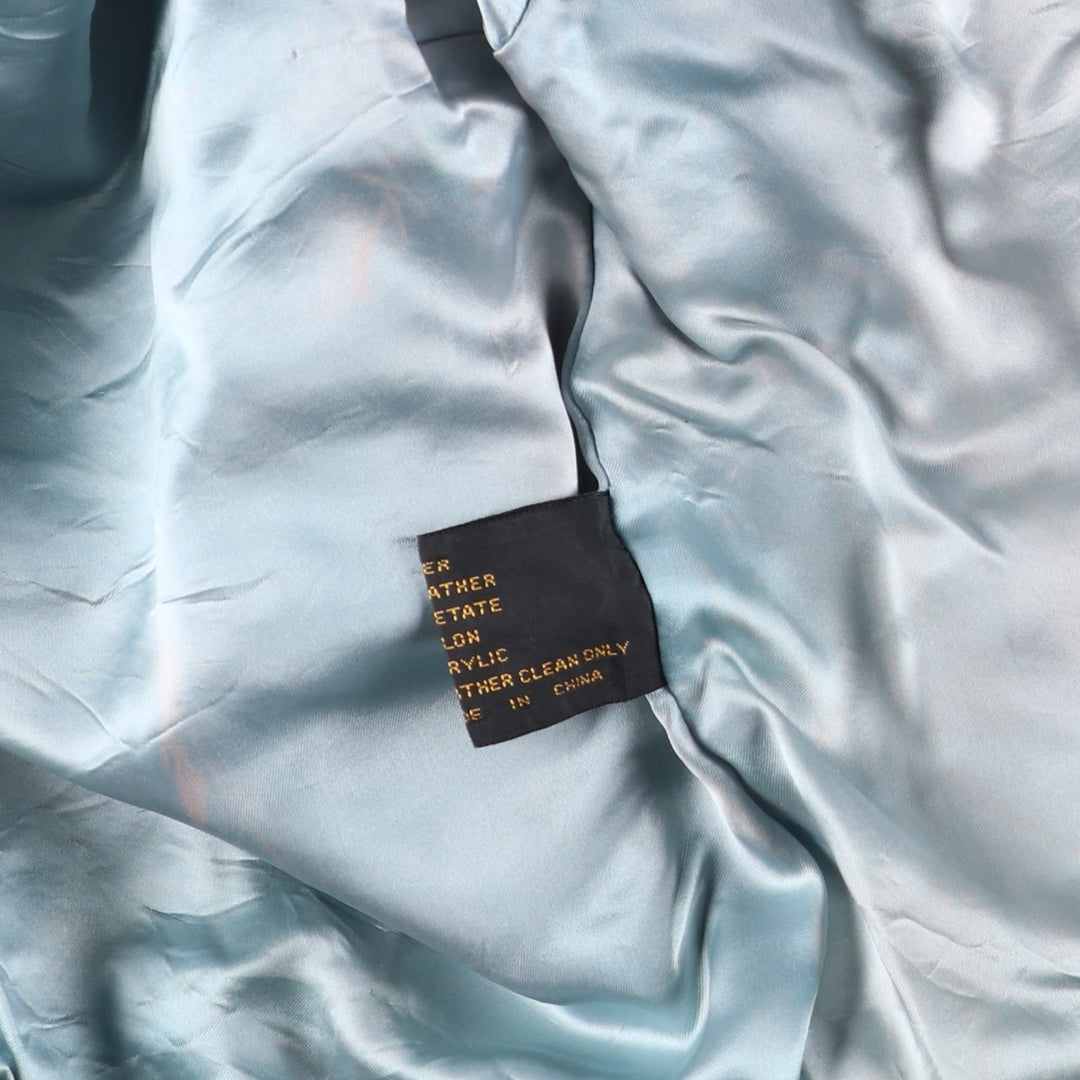 90'S Camel Suede Leather Blouson, Men's Size L, Vintage Genuine Leather Suede Leather black type Vintage Second Hand