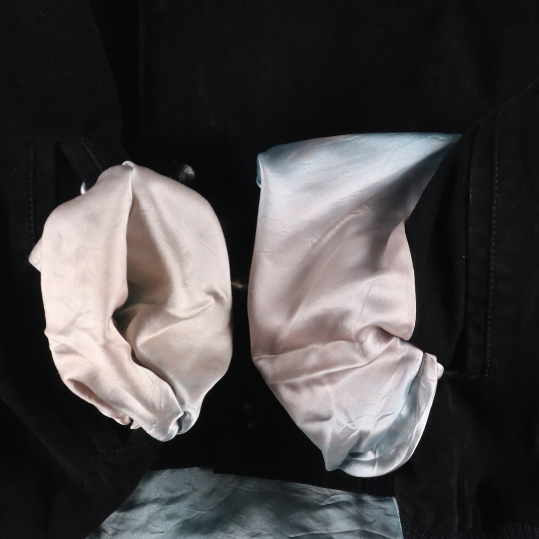 90'S Camel Suede Leather Blouson, Men's Size L, Vintage Genuine Leather Suede Leather black type Vintage Second Hand